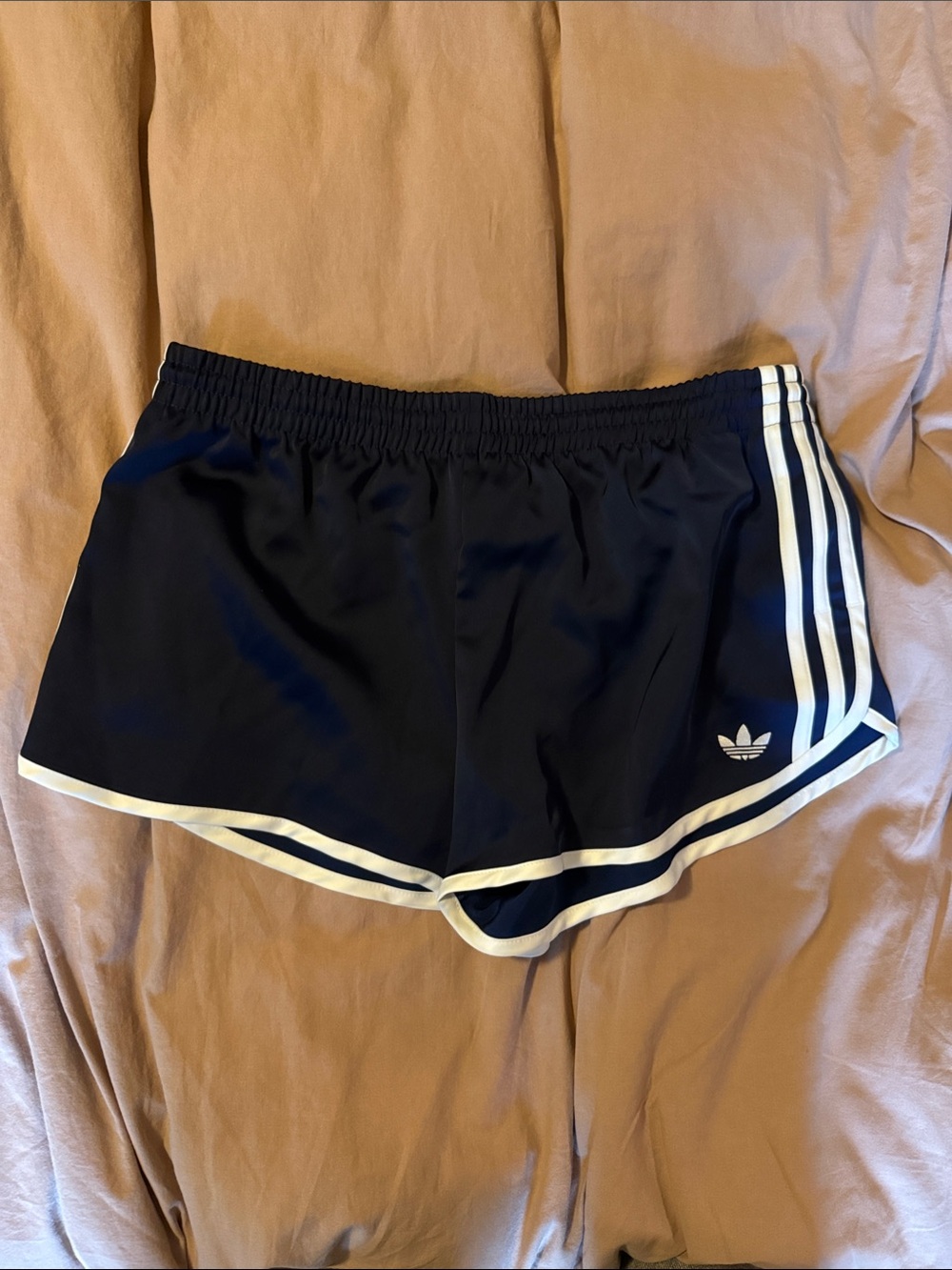 adidas Women's Navy Athletic Shorts with White Trim